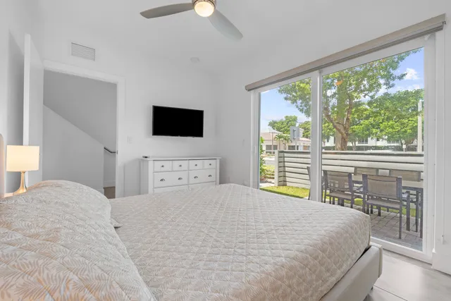 a city view with tall buildings