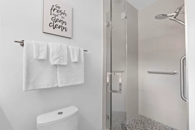 a view of a city with tall buildings