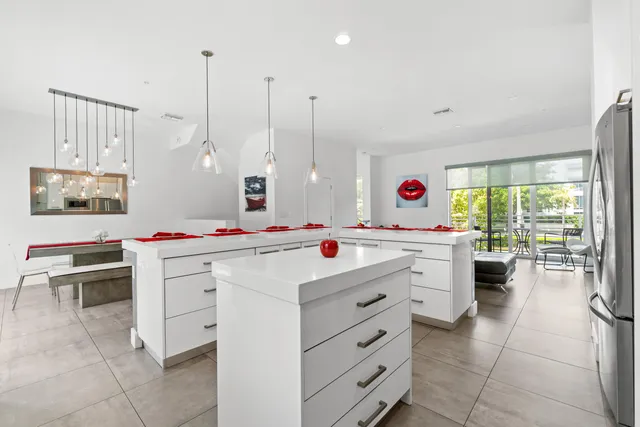 a dining table tennis kitchen with a table and chairs