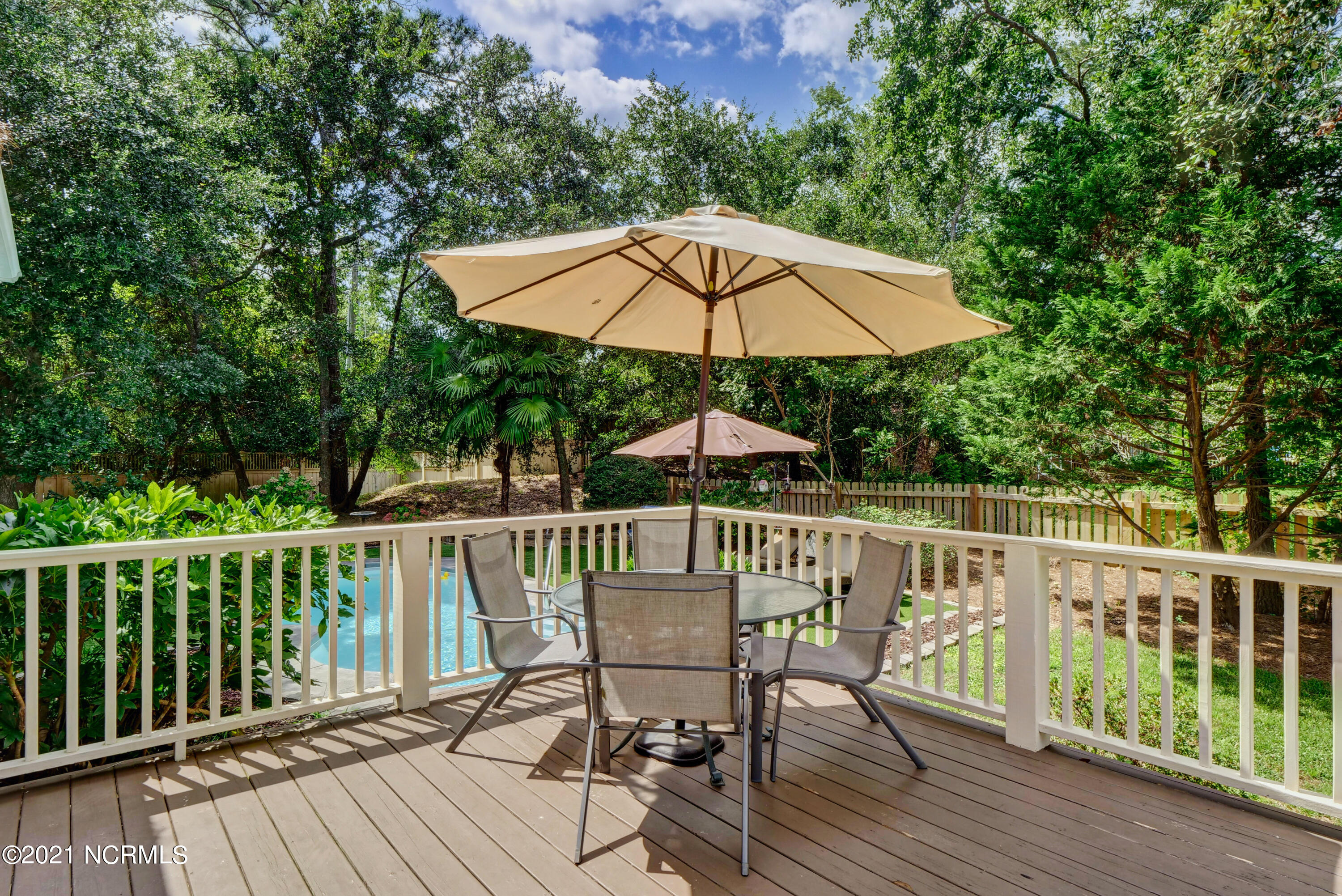 326 Garnercrest Road Wilmington, NC 28411 - Photo 29 of 39 Deck Overlooking Pool
