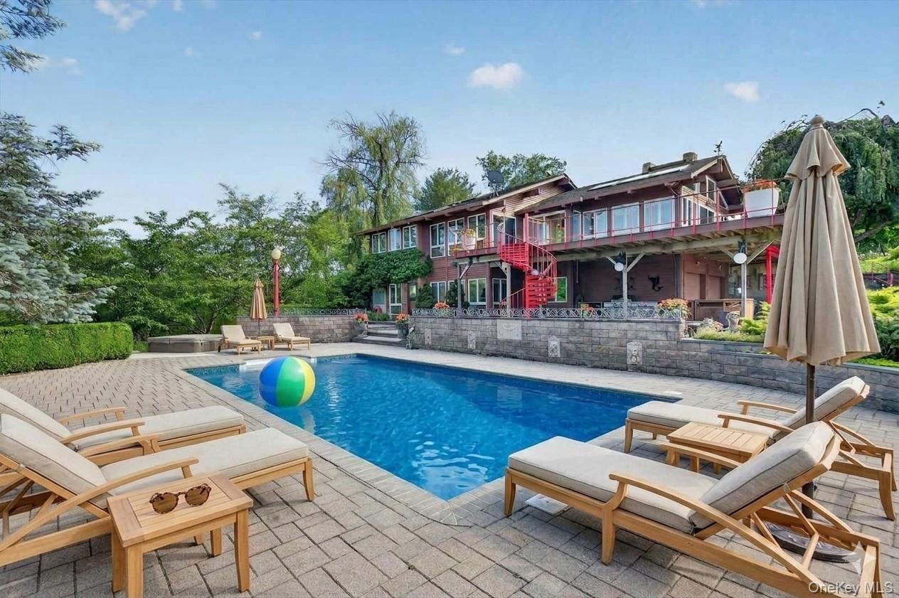 165 Hasbrouck Road Goshen, NY 10924 - Photo 32 of 50 The salt water pool and the hot tub are great place to relax after a day at the barn.*virtually staged*