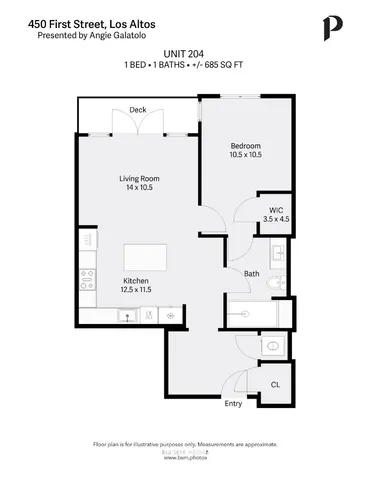$1,398,000 | 450 1st Street, Unit 204, Los Altos, CA 94022