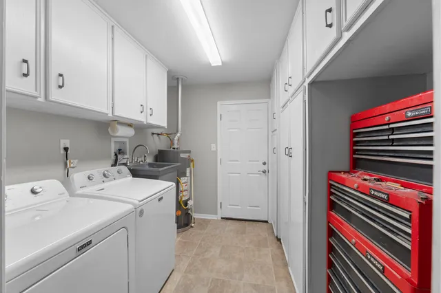 a room with storage and utility