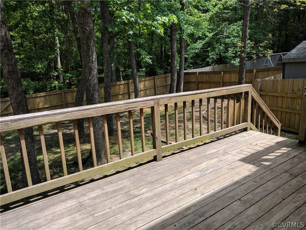 3103 Gregwood Road Midlothian, VA 23112 - Photo 7 of 26 a balcony with wooden floor and fence
