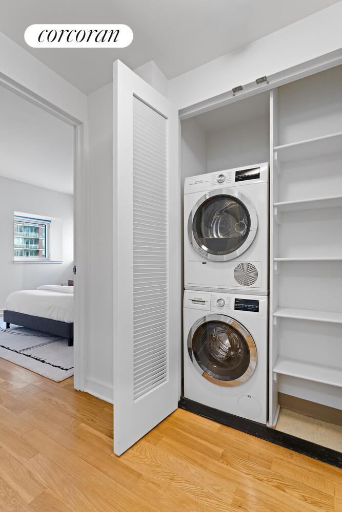 11 East 29th Street, Unit 24C Manhattan, NY 10016 - Photo 11 of 17 a view of a storage & utility room with washer and dryer
