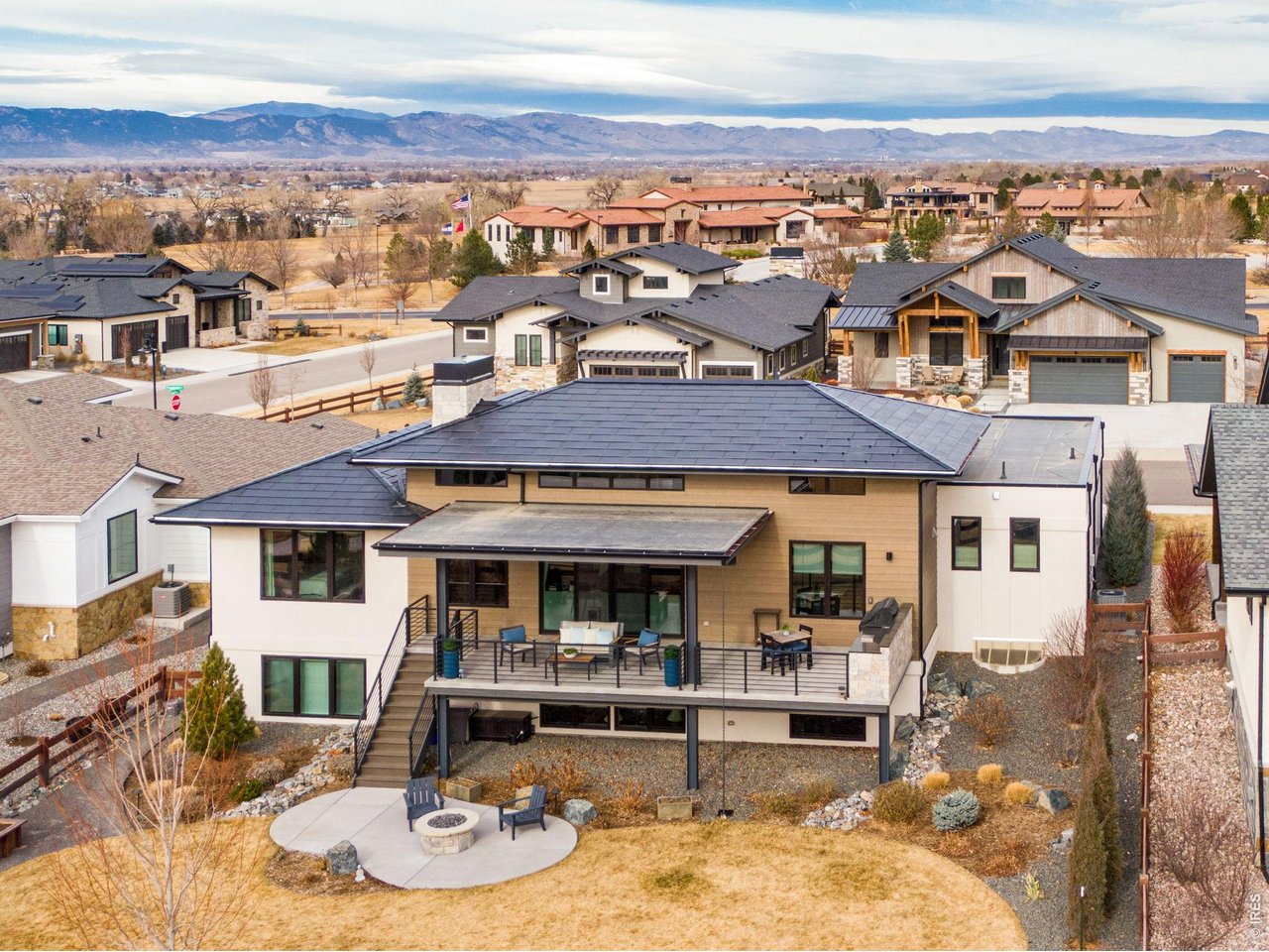4186 Prestwich Court Timnath, CO 80547 - Photo 7 of 48 an aerial view of a house with swimming pool
