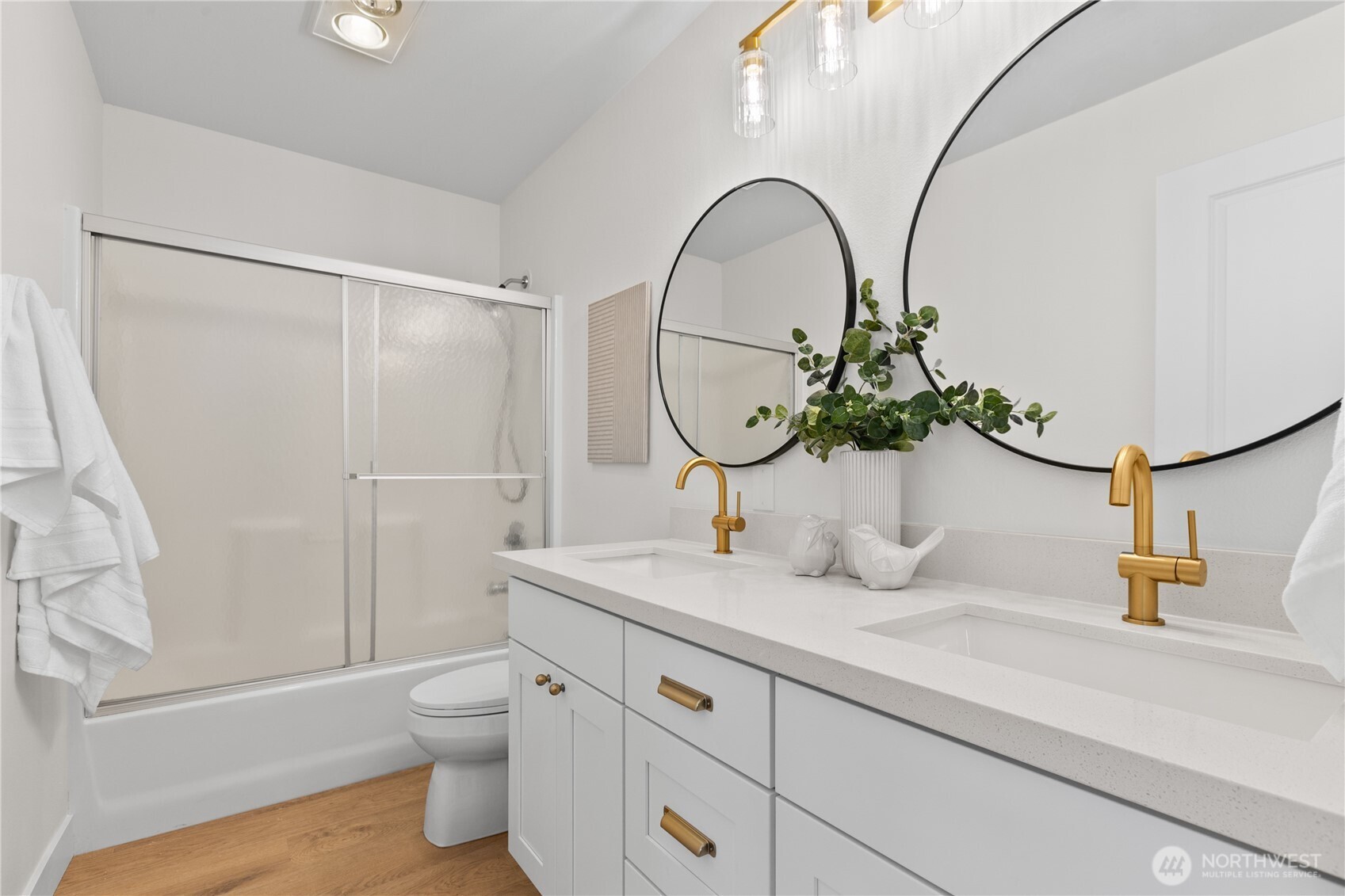 693 Shultz Drive Bellingham, WA 98226 - Photo 16 of 34 a bathroom with a sink a toilet and a mirror