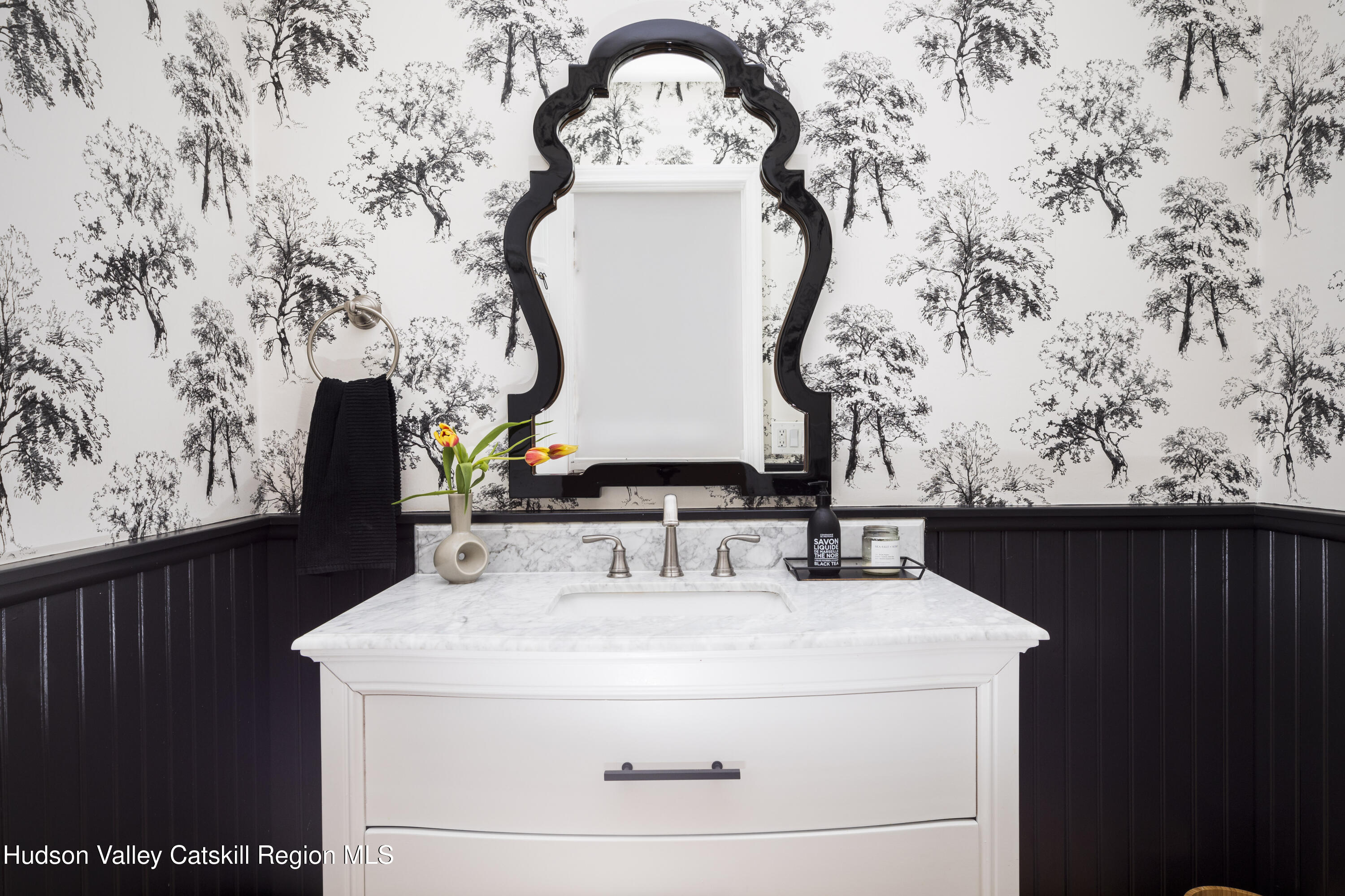 79 Stillwater Road Stone Ridge, NY 12484 - Photo 13 of 29 a bathroom with a sink and mirror