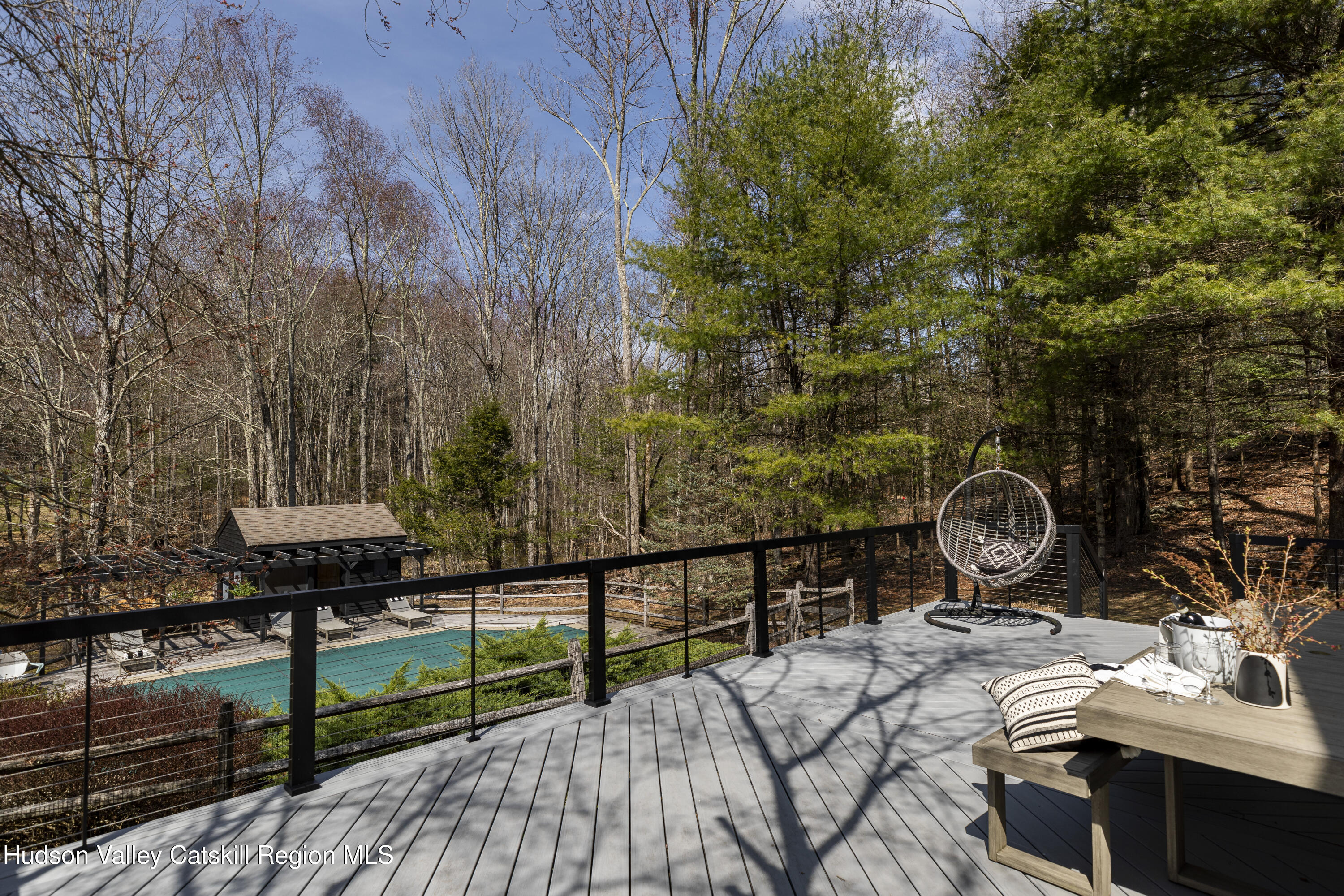 79 Stillwater Road Stone Ridge, NY 12484 - Photo 25 of 29 a backyard of a house with table and chairs