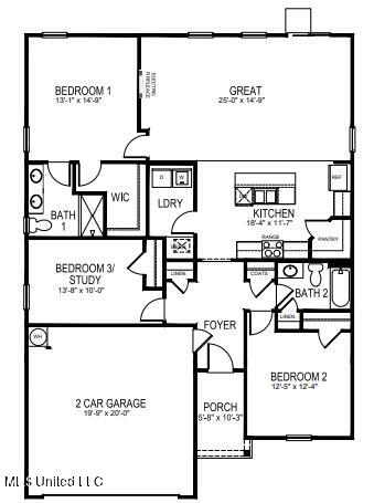 14 Lee Creek Road Byhalia, MS 38611 - Photo 13 of 13 Lismore floor Plan