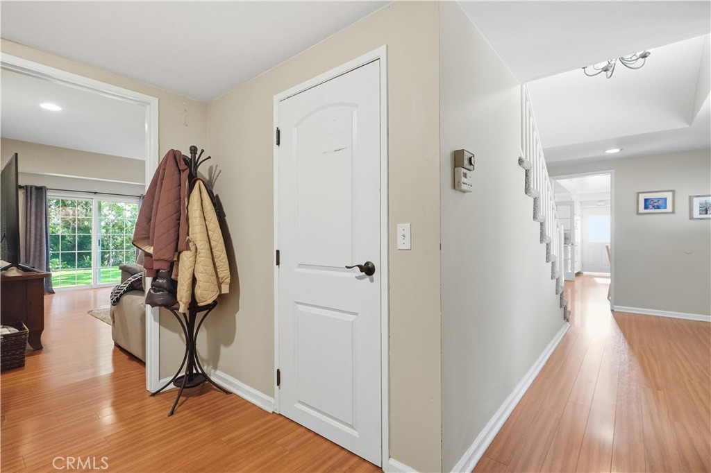 10808 Des Moines Avenue Porter Ranch, CA 91326 - Photo 36 of 39 a view of a room with gym equipment and wooden floor