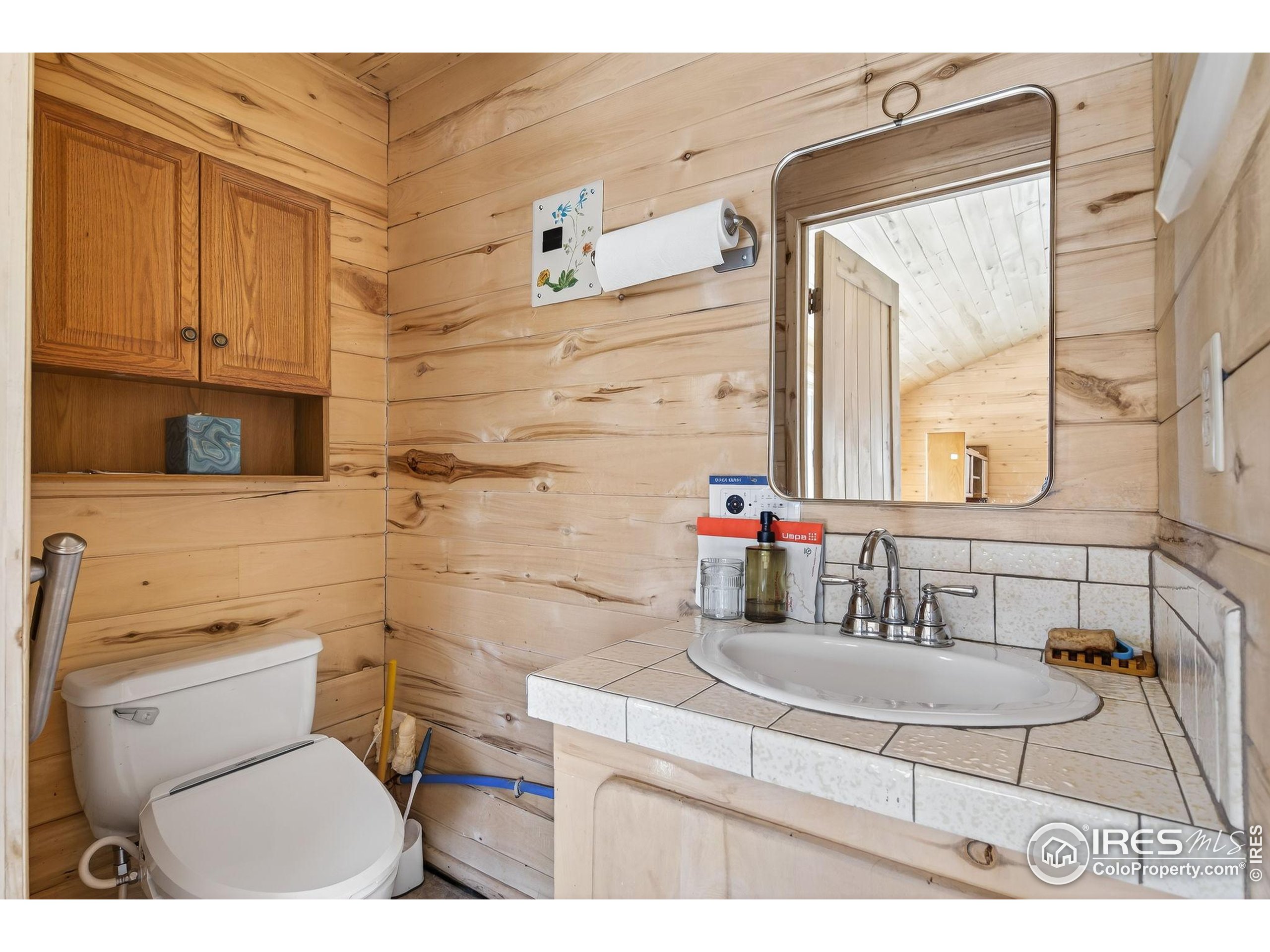 2848 Slater Creek Road Guffey, CO 80820 - Photo 40 of 50 a bathroom with a sink toilet and shower