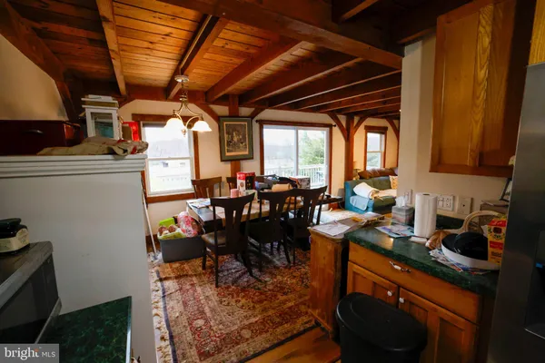 a kitchen with lots of counter top space