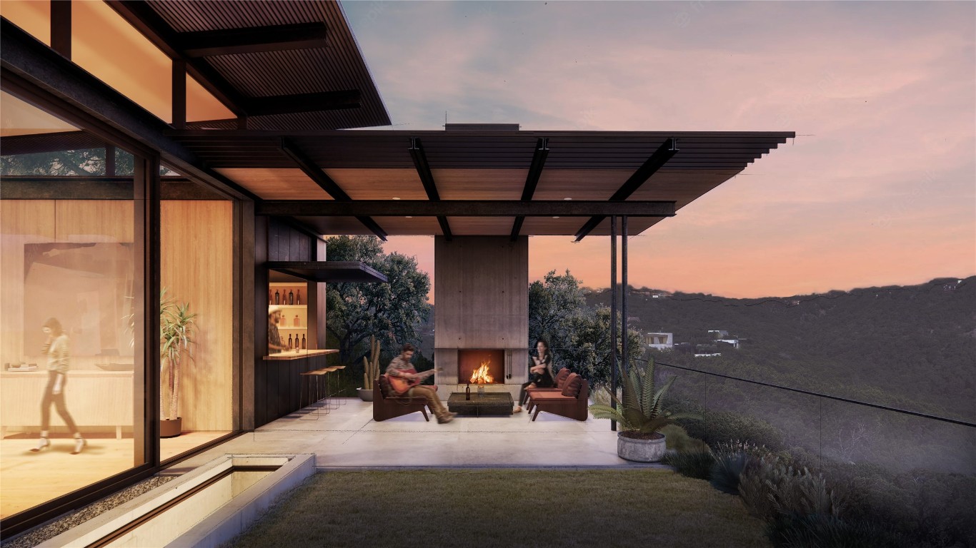 6 Martelli Lane Austin, TX 78746 - Photo 2 of 10 a view of living room with furniture and fireplace