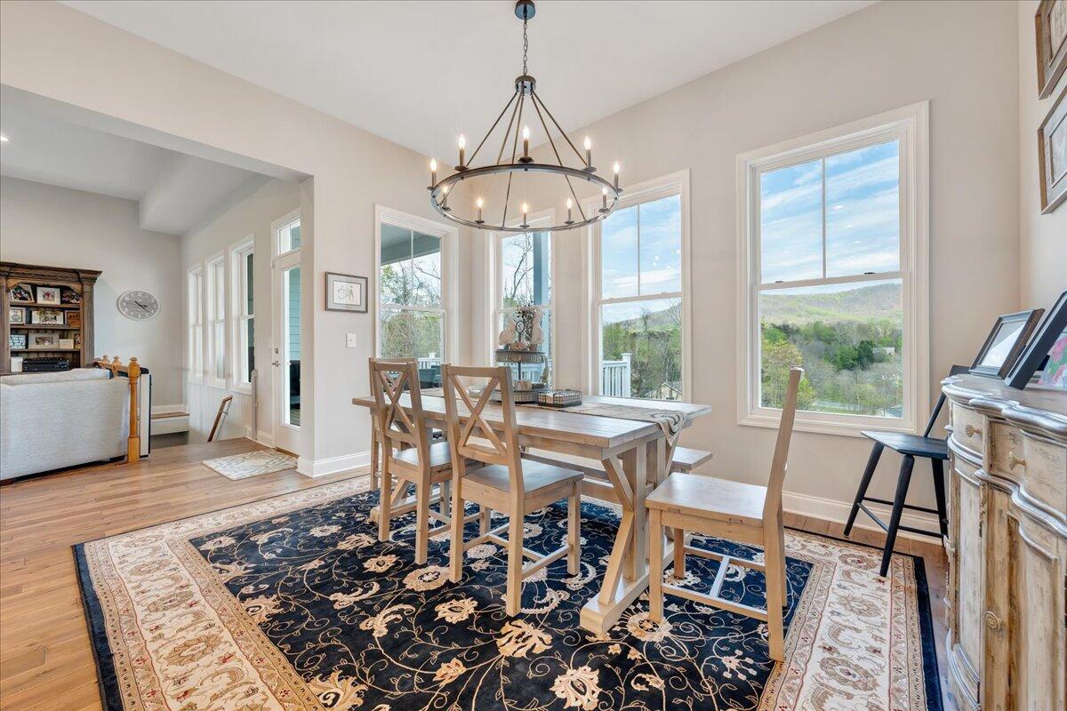 198 Thornblade Way Blue Ridge, VA 24064 - Photo 18 of 78 a view of a dining room with furniture window and wooden floor