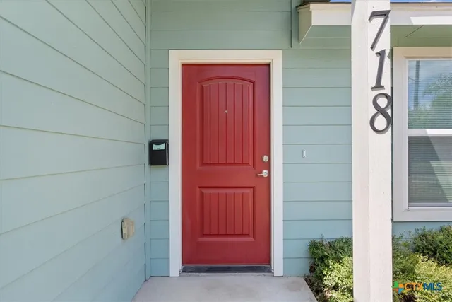 a view of front door