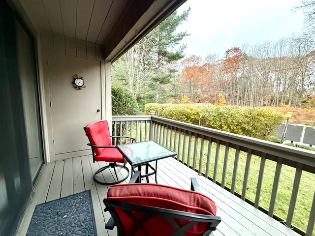 a view of a chairs in balcony