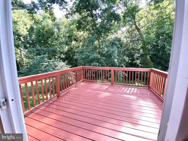 a view of wooden deck