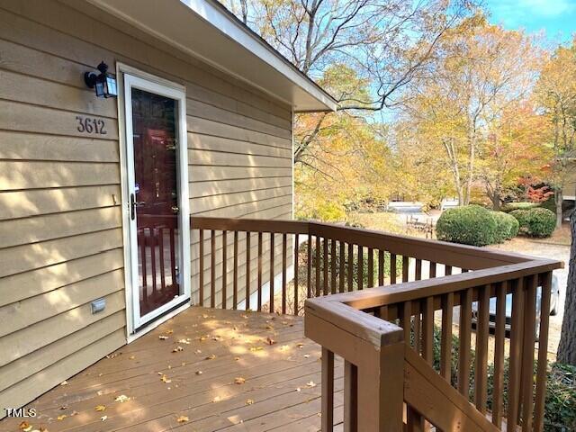 3612 Mill Run Raleigh, NC 27612 - Photo 22 of 31 Deck in front of front door