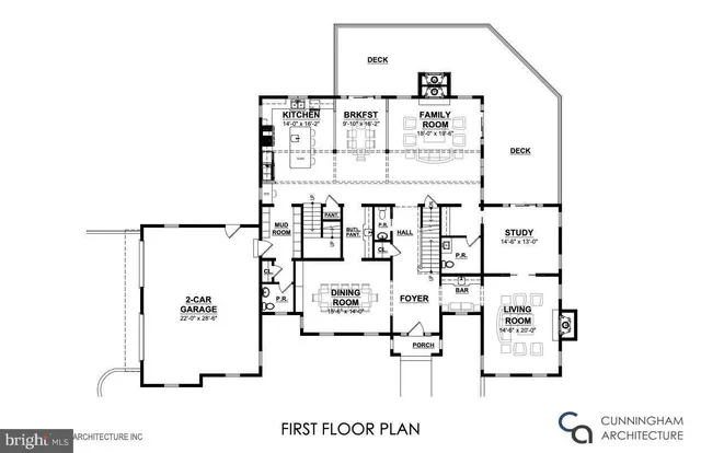 a picture of a bench in front of building