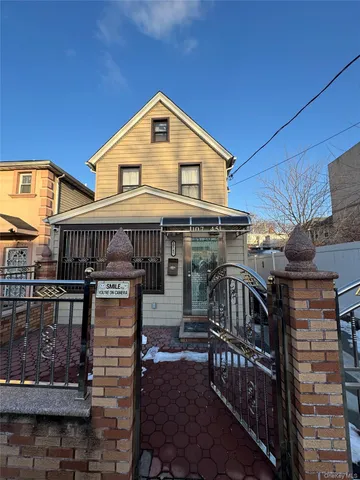 a front view of a house with balcony
