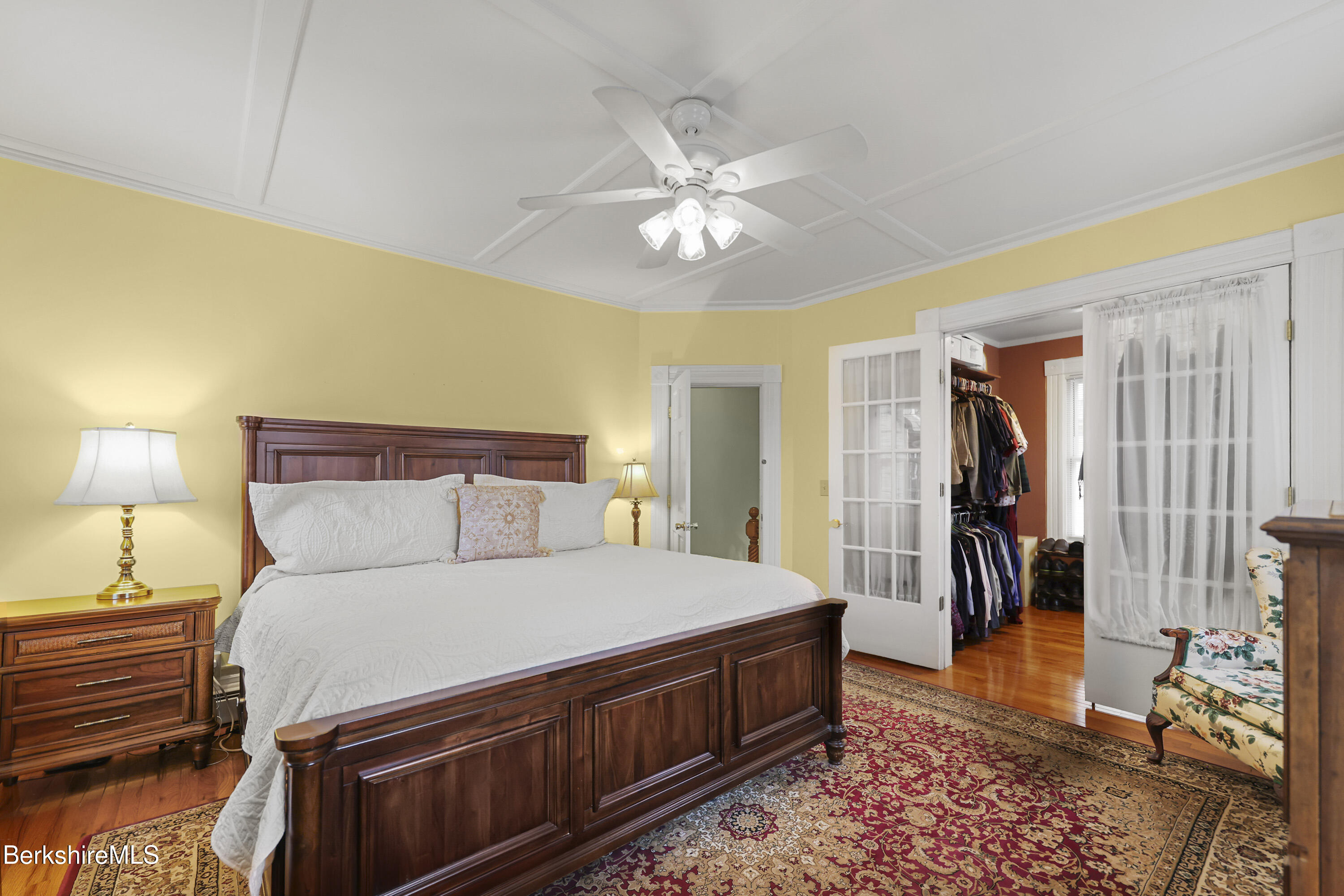 67 Cherry Street North Adams, MA 01247 - Photo 28 of 59 a bedroom with a bed and a lamp on dresser