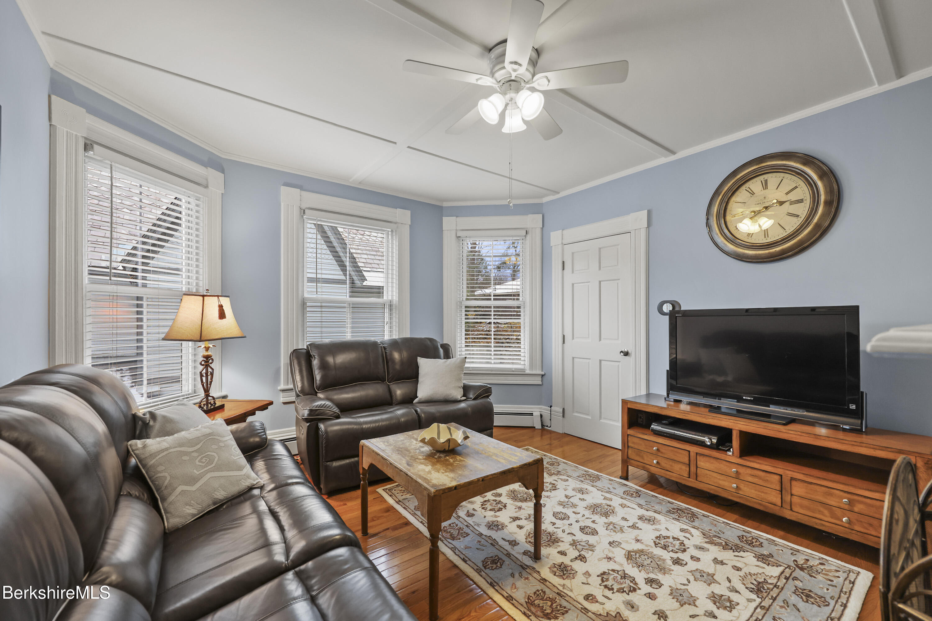 67 Cherry Street North Adams, MA 01247 - Photo 30 of 59 a living room with furniture and a flat screen tv