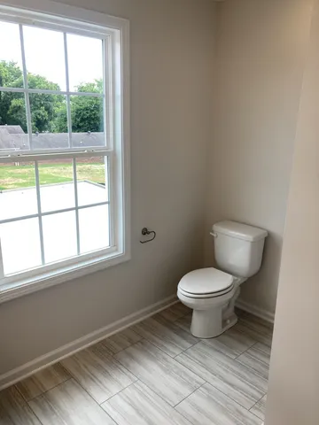 a white toilet sitting next to a window