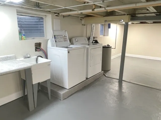 a view of storage and utility room