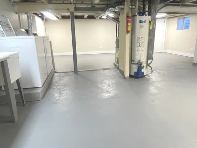 a view of a garden with a slide