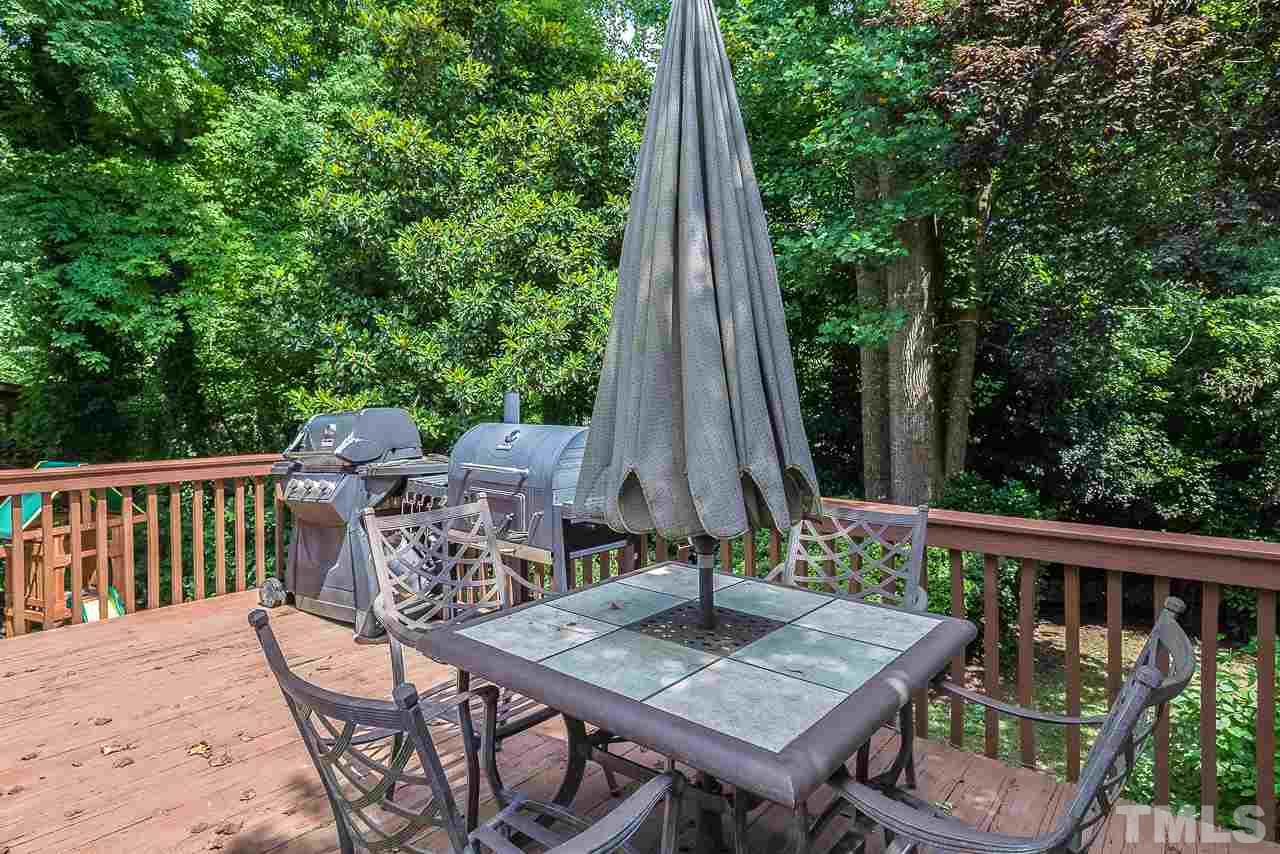 2518 Beechridge Road Raleigh, NC 27608 - Photo 20 of 25 a view of deck with furniture and trees