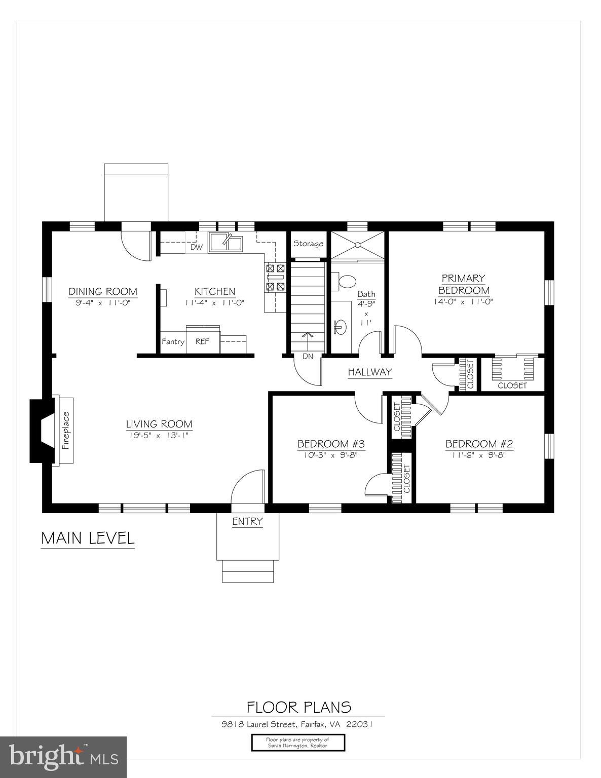 9818 Laurel Street Fairfax, VA 22032 - Photo 64 of 65 Main level floor plan