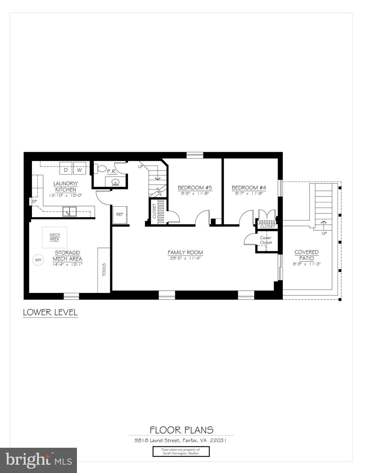 9818 Laurel Street Fairfax, VA 22032 - Photo 65 of 65 Lower level floorplan