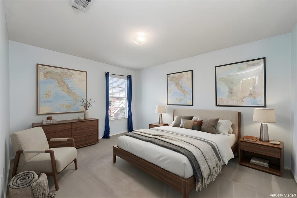 4202 Timberglen Road Dallas, TX 75287 - Photo 28 of 40 Recessed ceiling light, neutral wall paint, window with blinds, tile flooring, and a flush mount ceiling light fixture