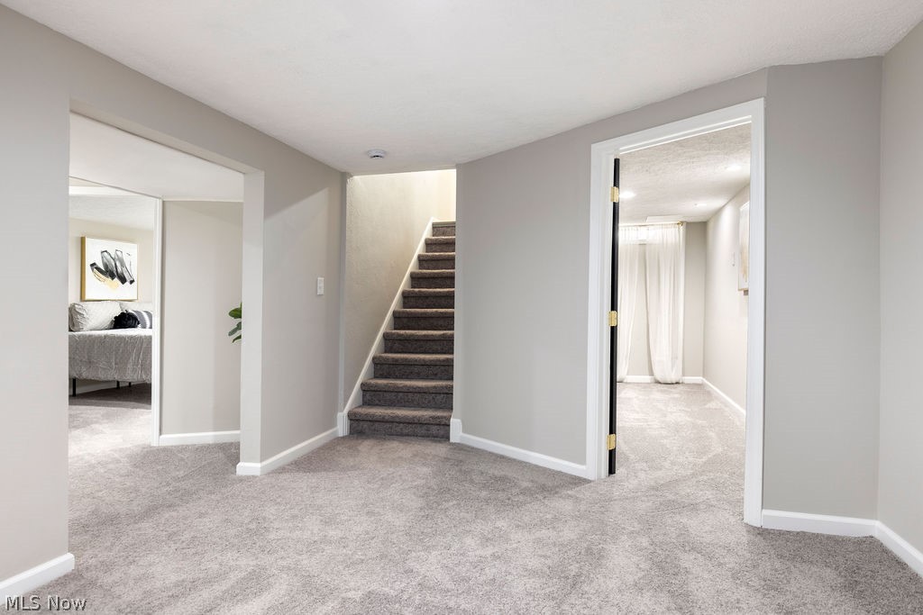 9620 David Road Garfield Heights, OH 44125 - Photo 22 of 36 Stairs with carpet flooring