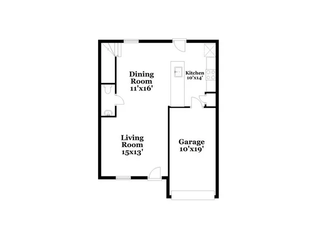 a picture of a bench in a white building