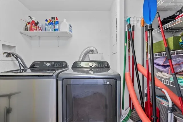 a view of storage and utility room
