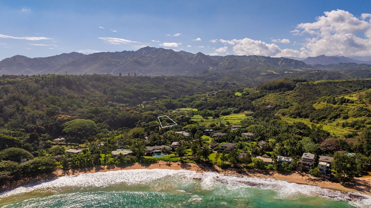 3610 Moloaa Road, Unit 2 Kilauea, HI 96754 - Photo 5 of 14 a view of a town with mountains in the background