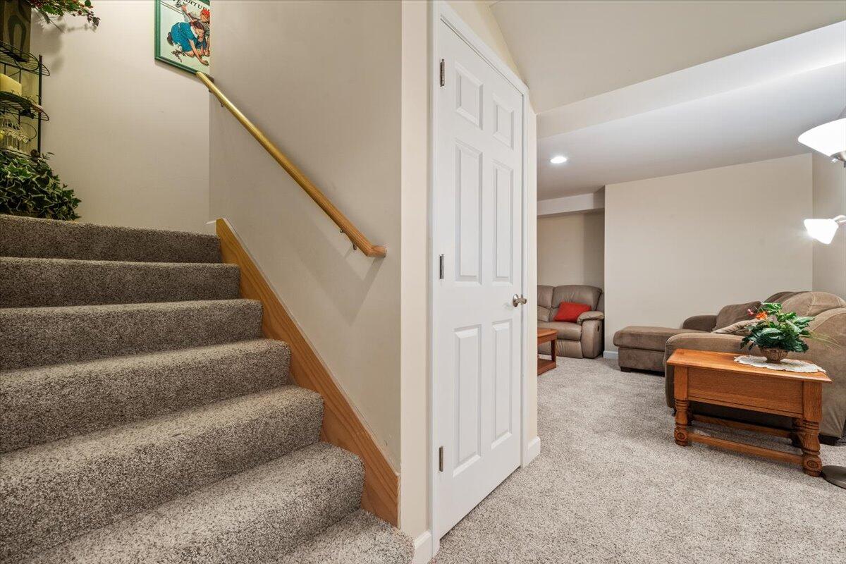 1270 East Greenview Place Crown Point, IN 46307 - Photo 32 of 44 a view of a livingroom with furniture and stairs