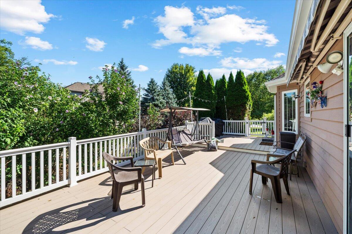 1270 East Greenview Place Crown Point, IN 46307 - Photo 43 of 44 a view of balcony with wooden floor and outdoor seating
