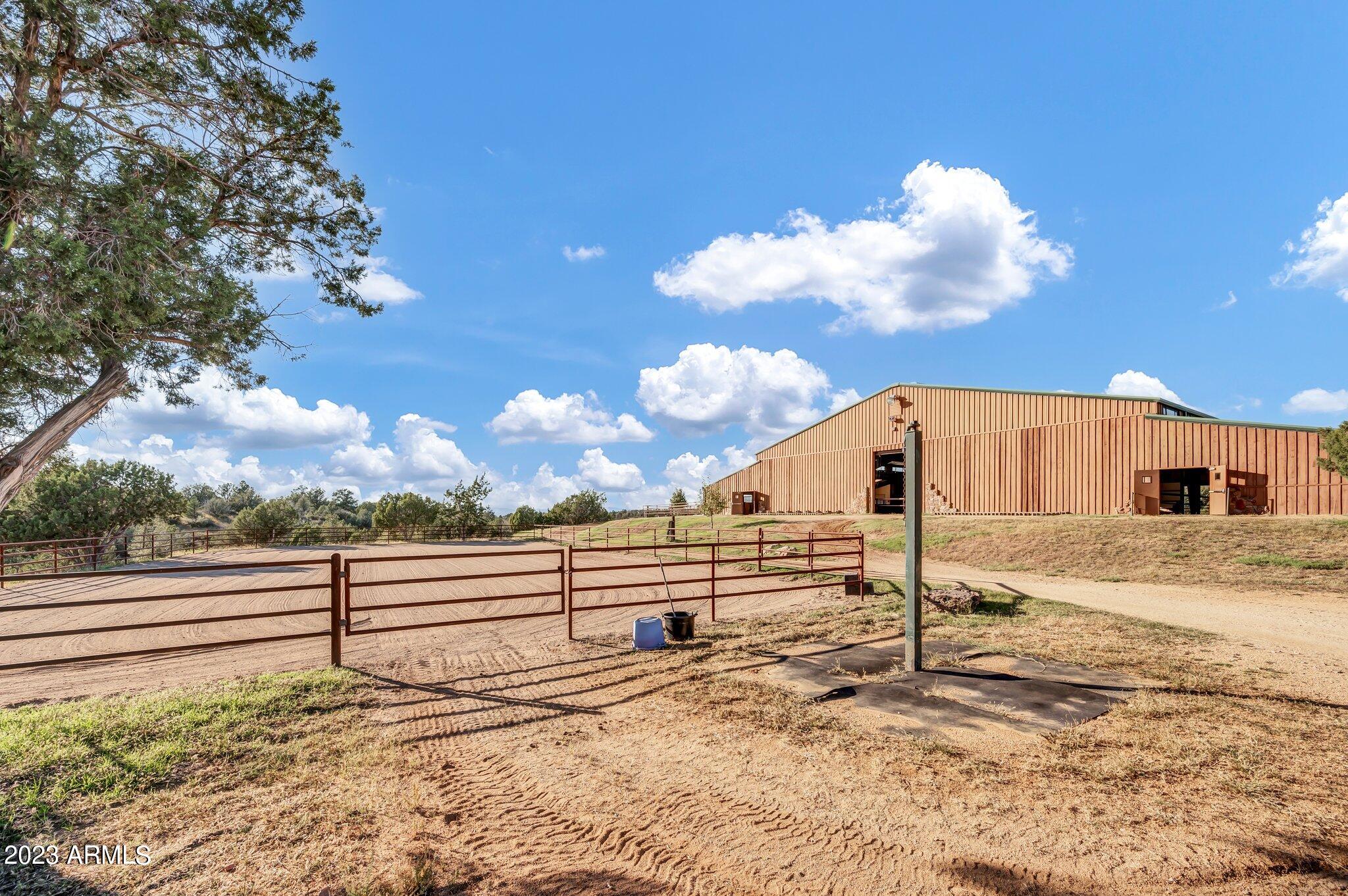 5801 Dillon Wash Road Prescott, AZ 86305 - Photo 109 of 169 104 - Warmup Arena Outside Indoor Arena