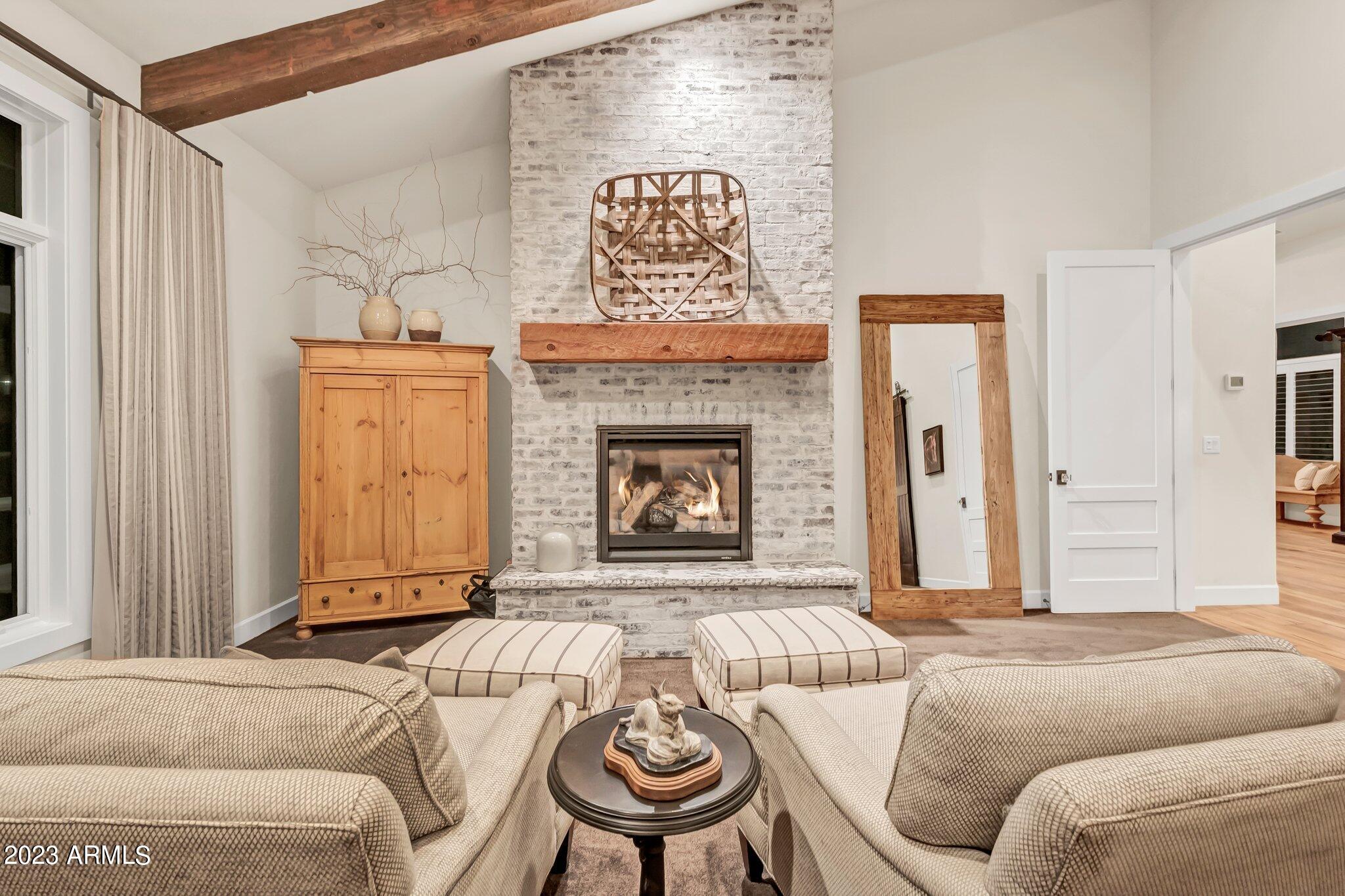 5801 Dillon Wash Road Prescott, AZ 86305 - Photo 42 of 169 37 - Main House Master Bedroom Fireplace