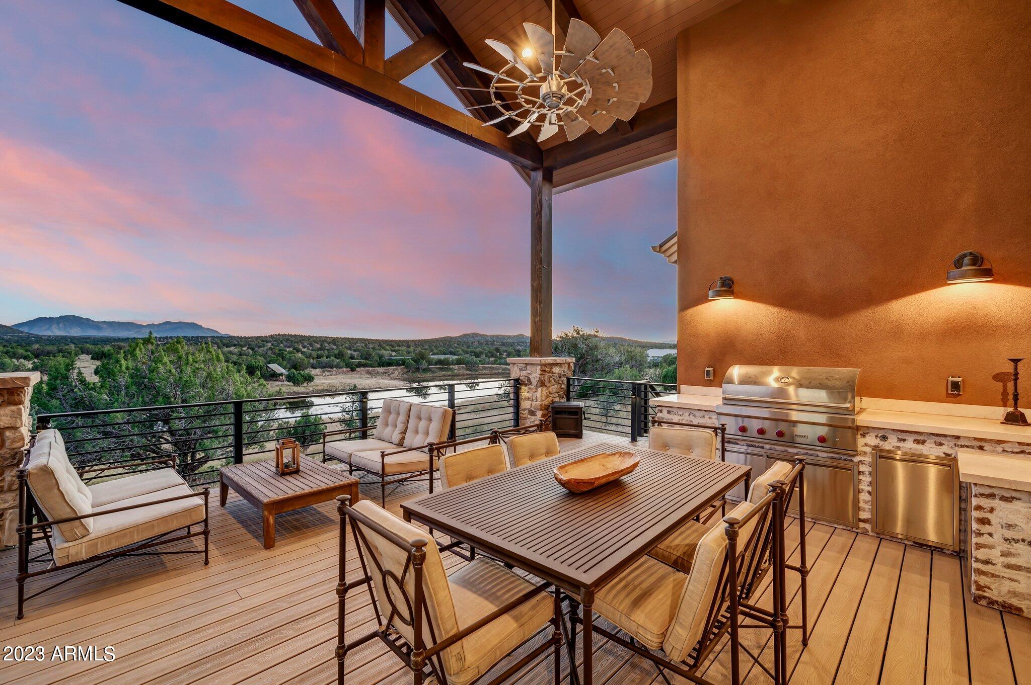 5801 Dillon Wash Road Prescott, AZ 86305 - Photo 55 of 169 50 - Main House Covered Deck with Built