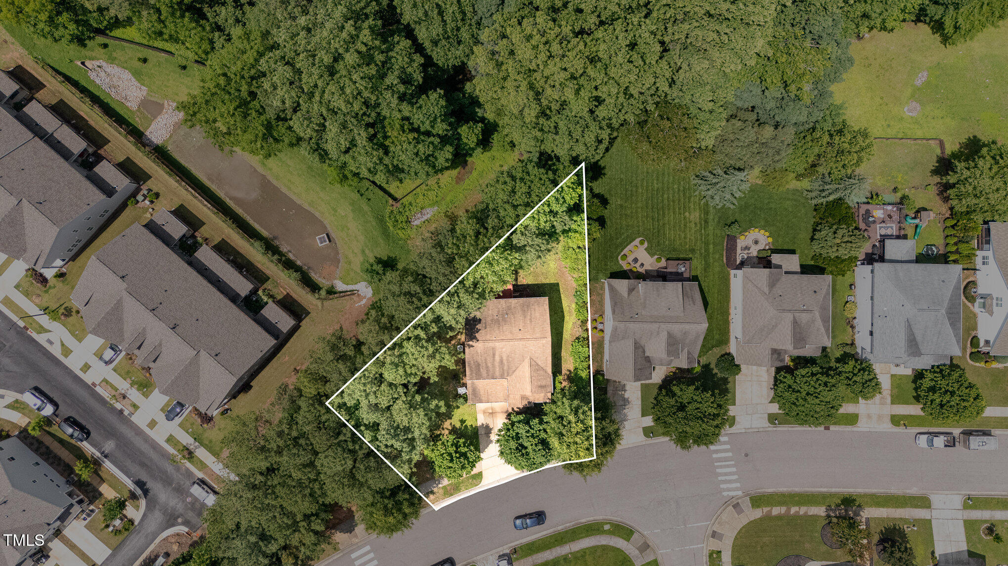 1304 Barnford Mill Road Wake Forest, NC 27587 - Photo 37 of 40 an aerial view of a house
