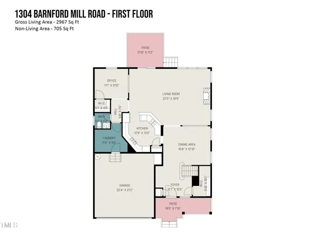 an aerial view of a house with outdoor space