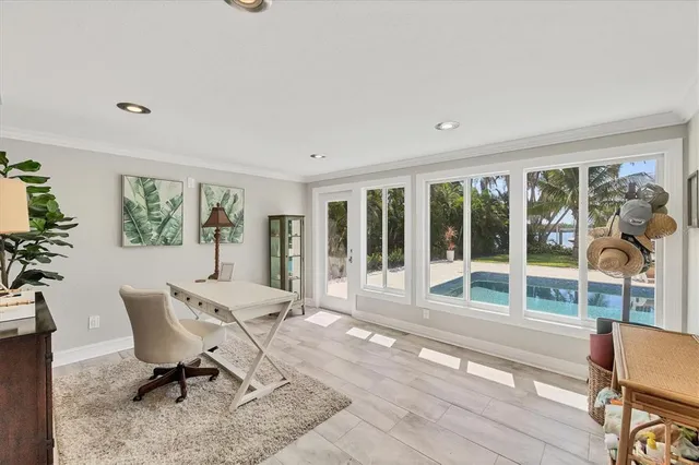 a kitchen with a sink and a refrigerator