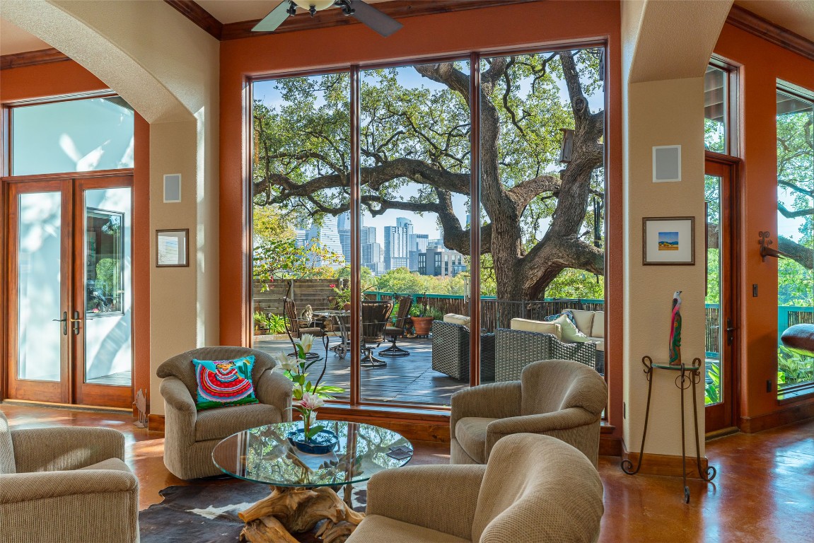 1300 Bluff Street Austin, TX 78704 - Photo 7 of 36 a living room with furniture and a large window