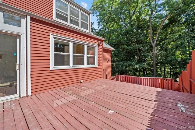 a view of a house with a deck