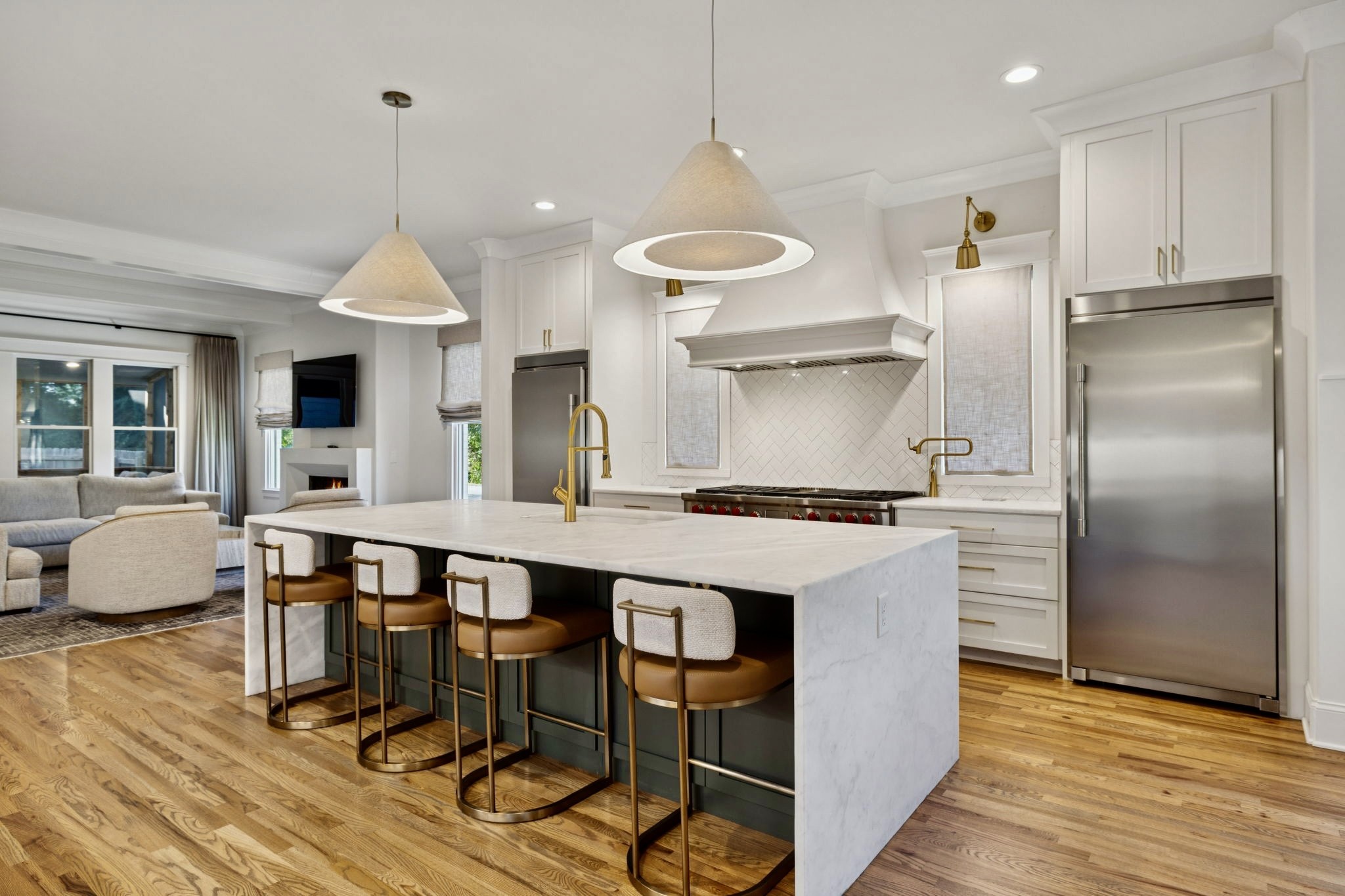 813 Hillsboro Road Franklin, TN 37064 - Photo 19 of 79 a kitchen with kitchen island a dining table and chairs