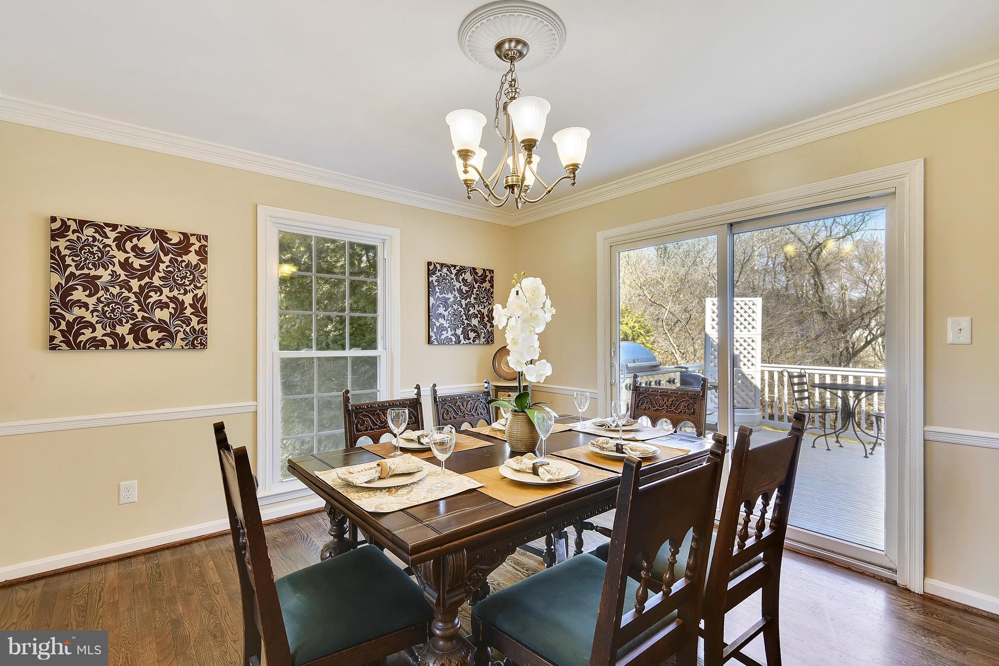 15901 Green Meadow Road North Potomac, MD 20878 - Photo 10 of 30 Dining Room Opening to Oversized Deck